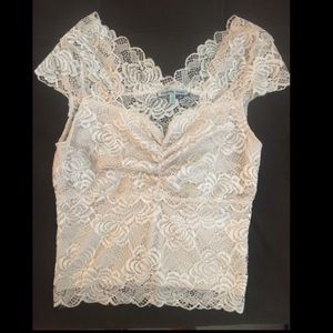 Charlotte Russe lacy crop top